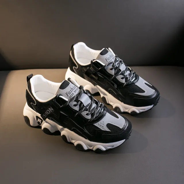 Breathable wild daddy shoes women Black - Shop at LoveMi