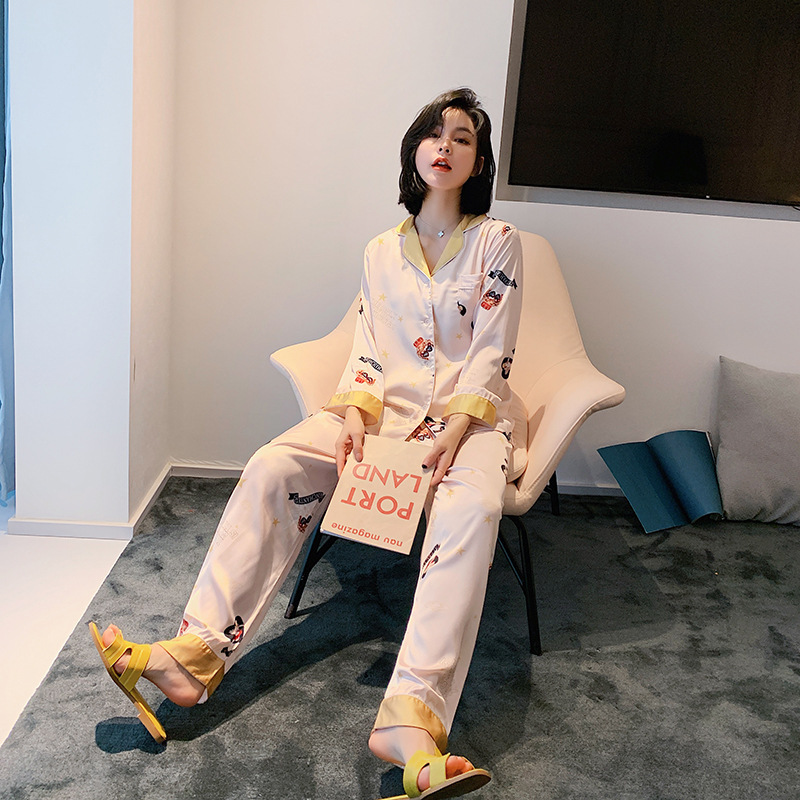 Ice silk fashion long sleeve suit