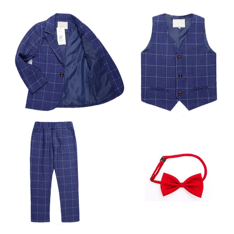 Children's Three-piece Fashion And Comfort Suit - Blue