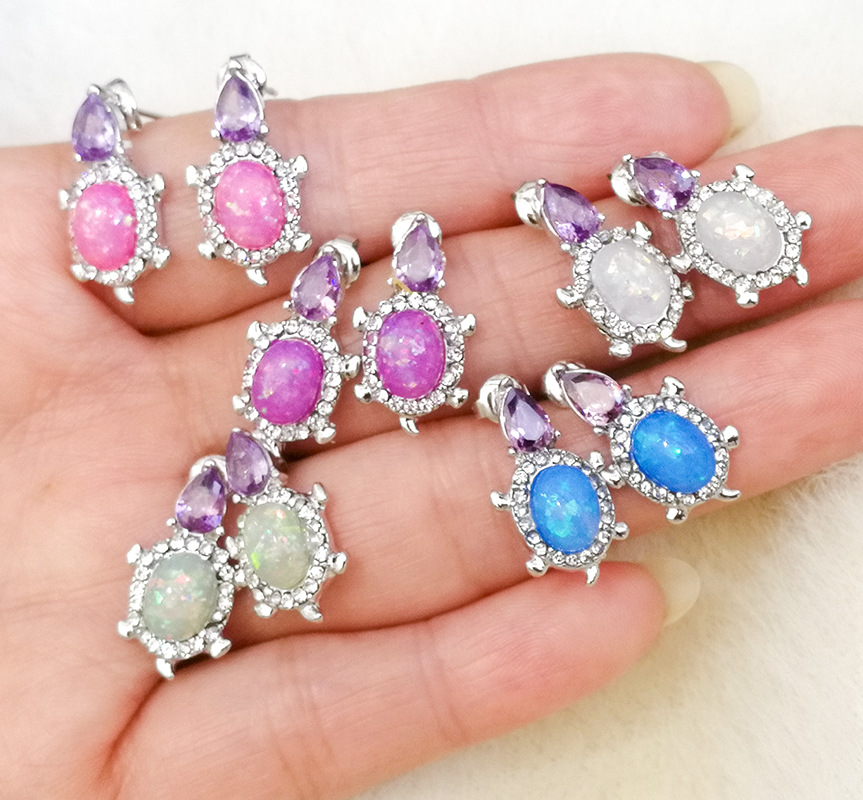 Turtle multicolor ear studs