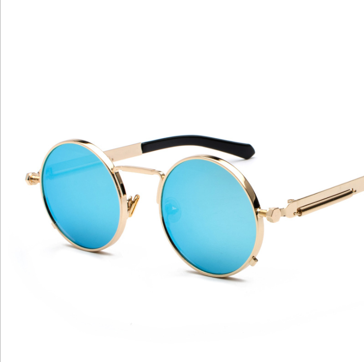 Gold frame blue