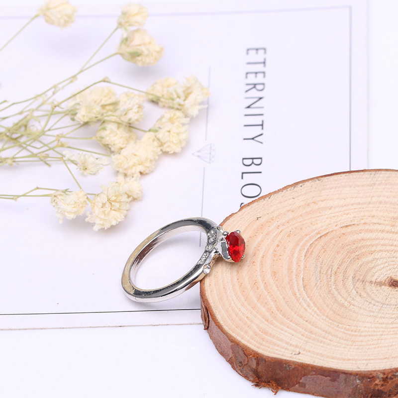 Alloy silver plated love ring