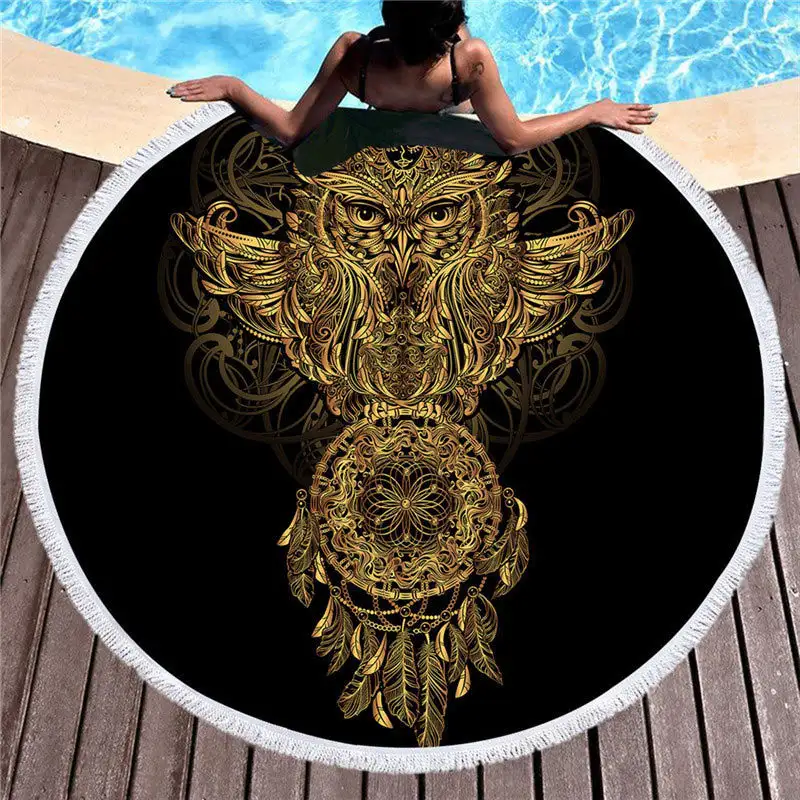 Dream Catcher Elephant Turtle Beach Towel