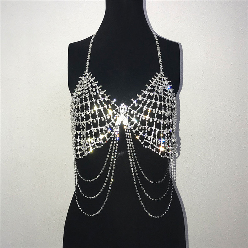 Pretty  diamond chest chain