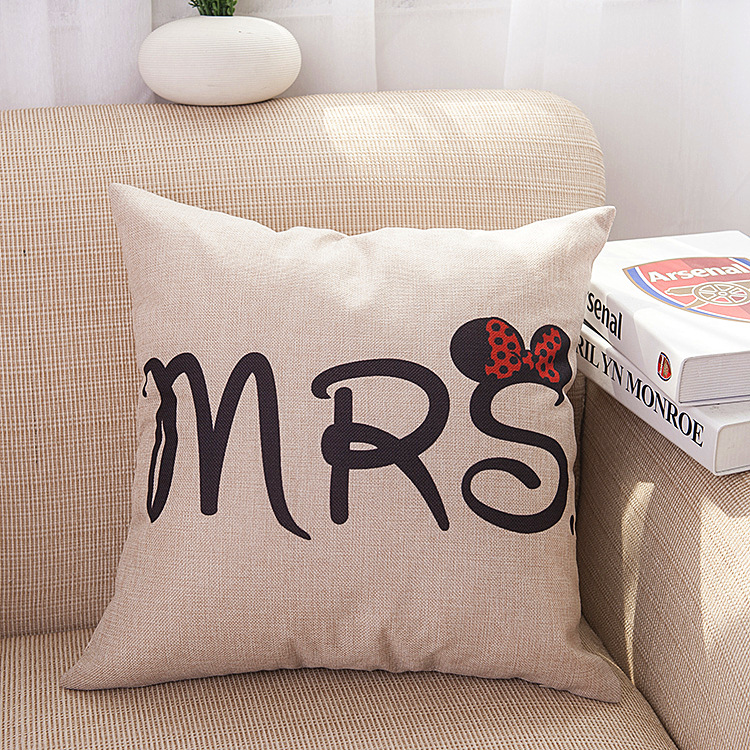 Funda de almohada de lino San Valentín - Imagen 4 de 5