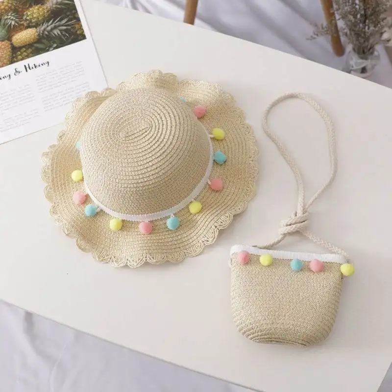 Girls Straw Sun Hat