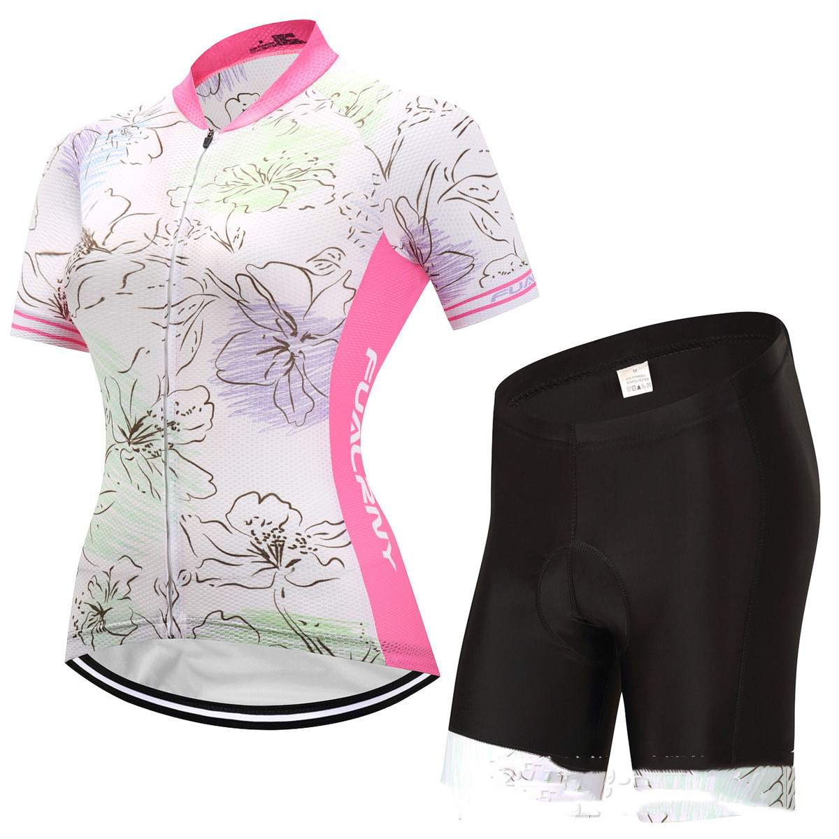 Short-sleeved cycling suit suit bicycle clothing female models moisture wicking outdoor clothing