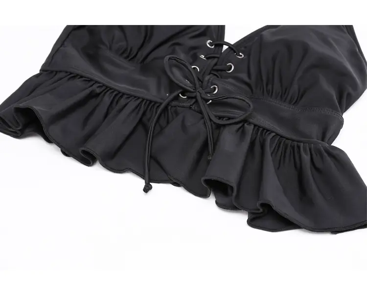Female fungus split high waist bikini