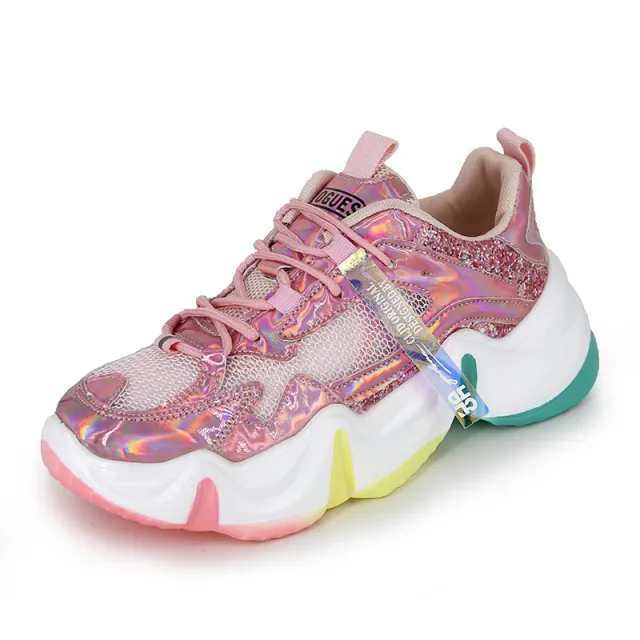 Net red rainbow heightening sneaker Red - Shop at LoveMi
