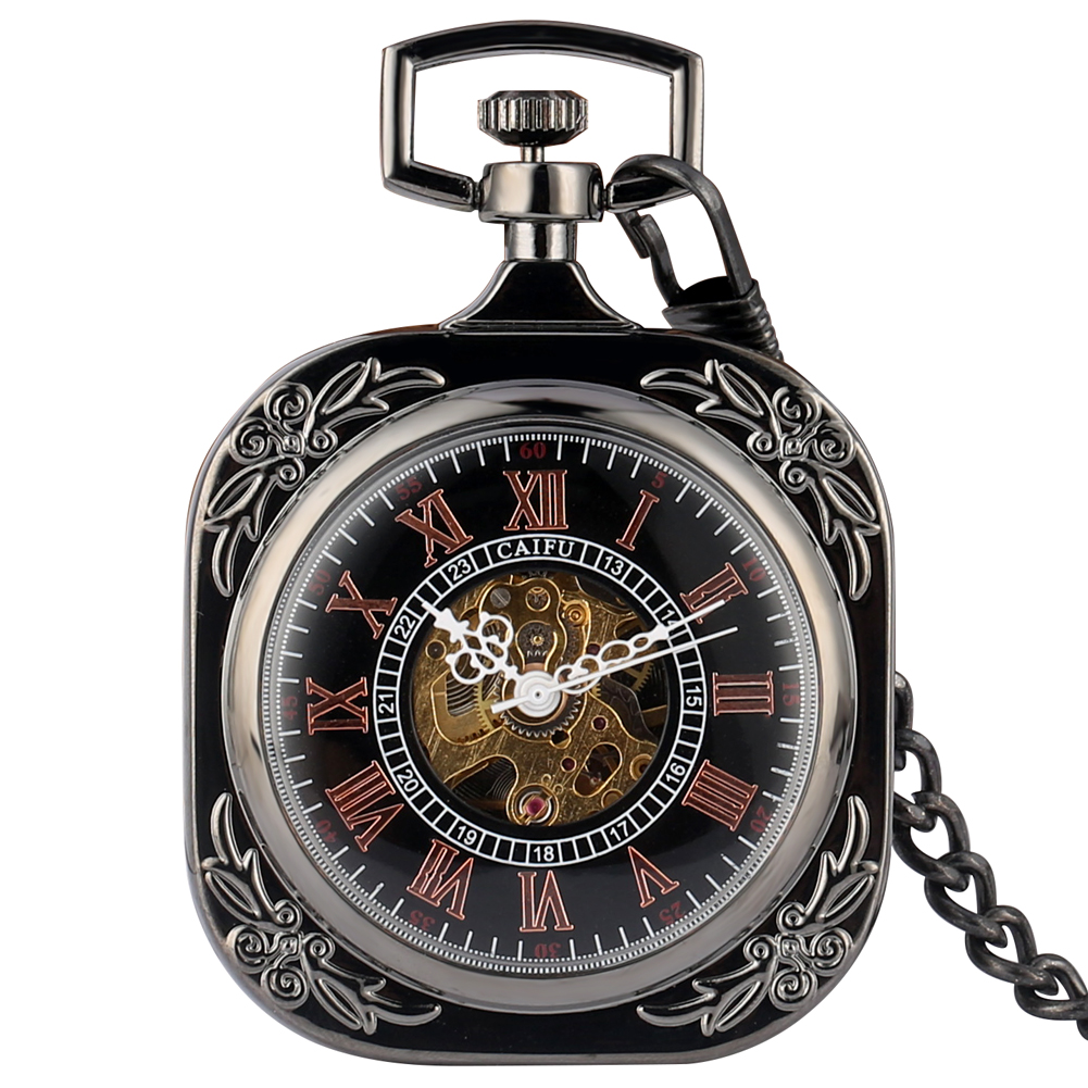 Square Mechanical Pocket Watch, picture 2 of 2