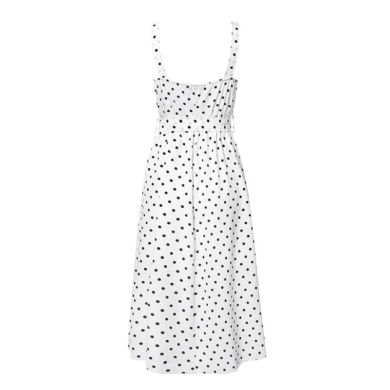 Square collar sleeveless slim lace dress