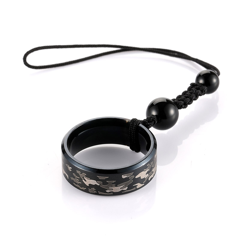 Mobile phone lanyard buckle titanium steel ring