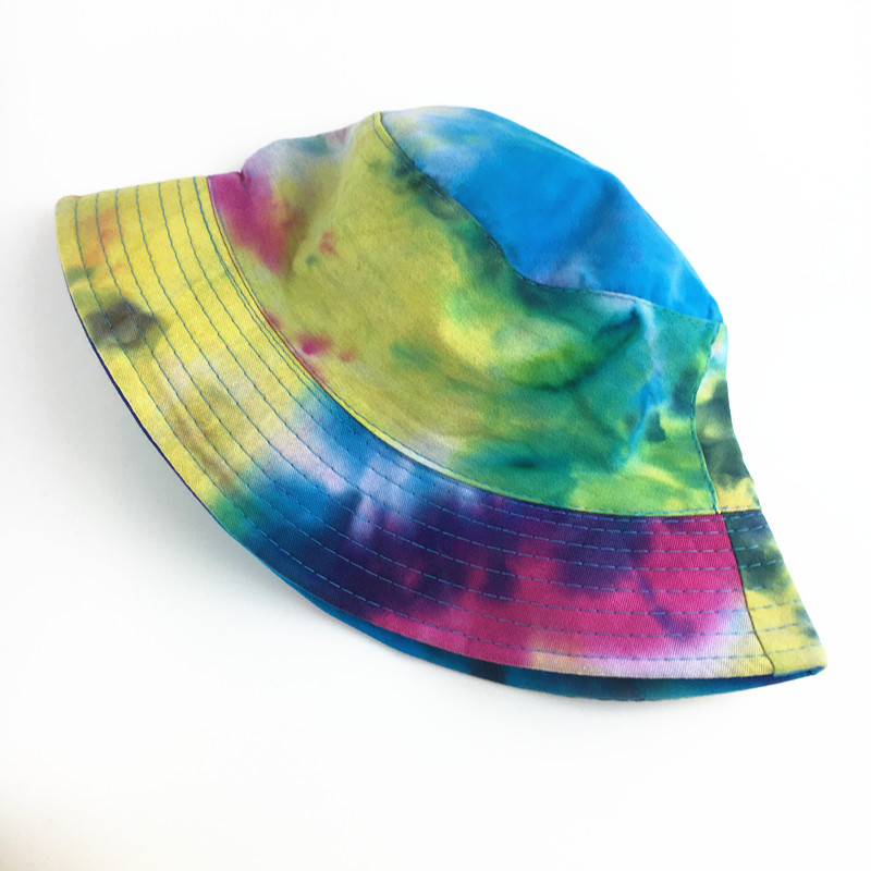 Color gradient tie-dye fisherman hat