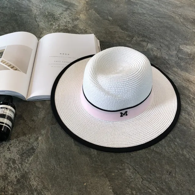 Large brim beach sun hat Light Pink - Shop at LoveMi