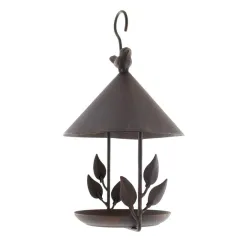 American made old wrought iron bird feeder - Brown - View 1