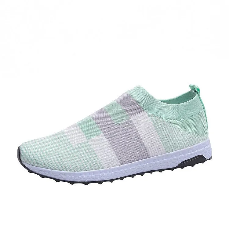 Women's sports shoes with shallow mouth - Green