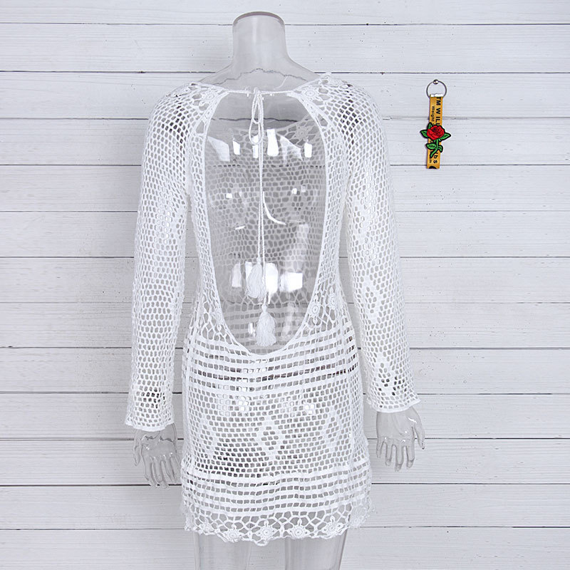Sweatproof Beachwear Long Sleeve Lace Blouse