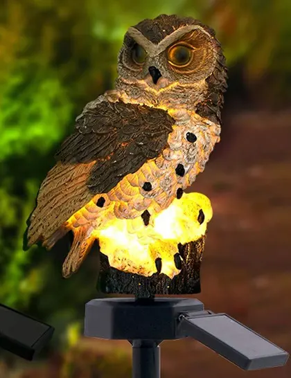 Solar Owl Garden Light Outdoor LED Lawn