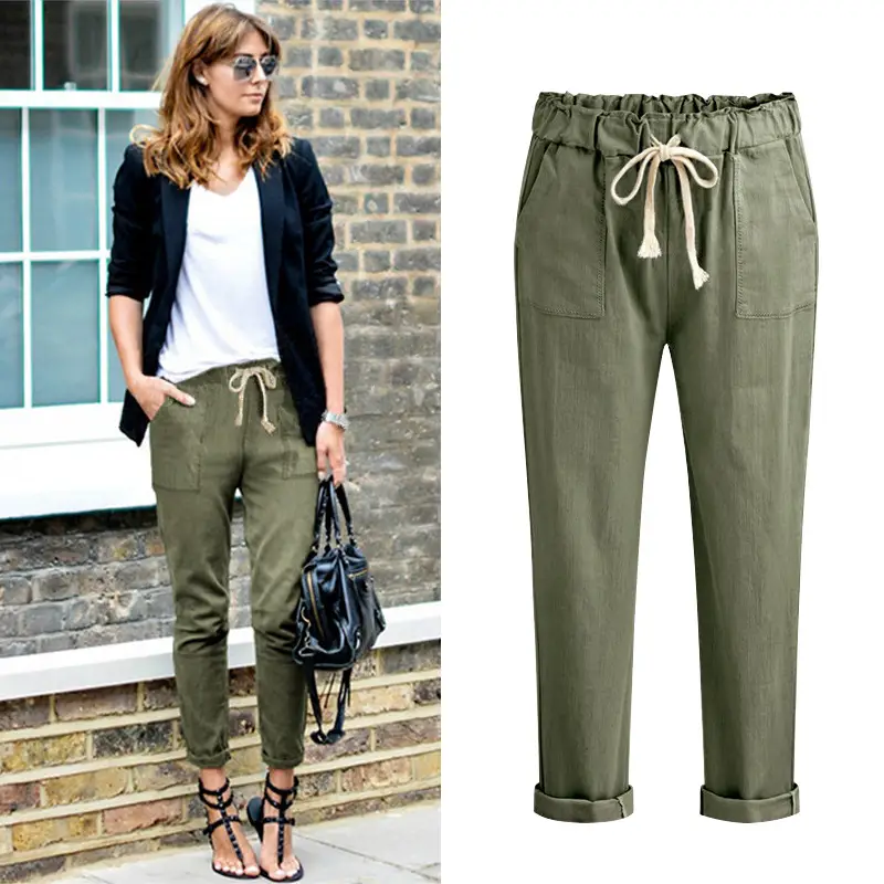 Loose nine-point trousers