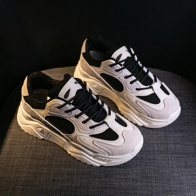 style old shoes super fire retro wild Korean sports casual shoes - Black