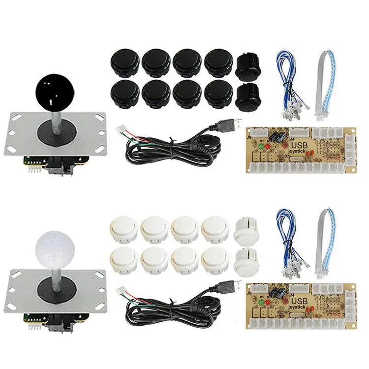 Button USB Joystick Control Chip Board Accessories Game Set