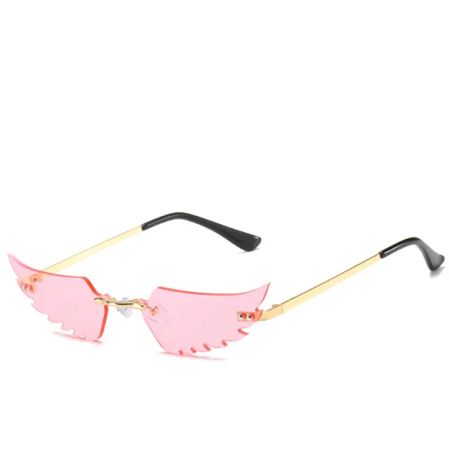 Fashionable hip hop wing Sunglasses woman Pink - Shop at LoveMi