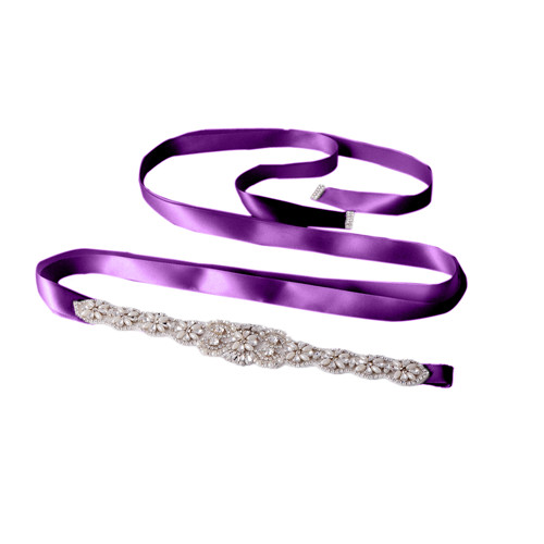 Bridal wedding belt with rhinestone decoration — foto 3