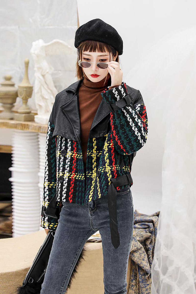 Short long-sleeved wild trendy jacket