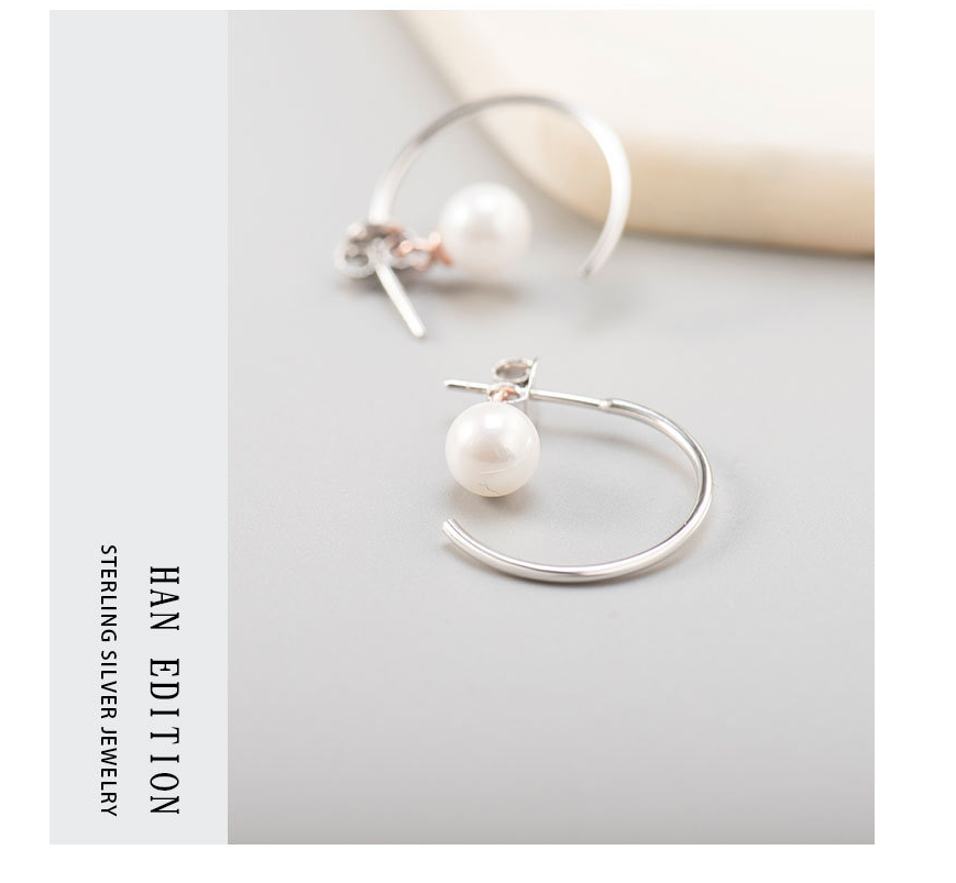 Hypoallergenic pearl earrings — foto 4