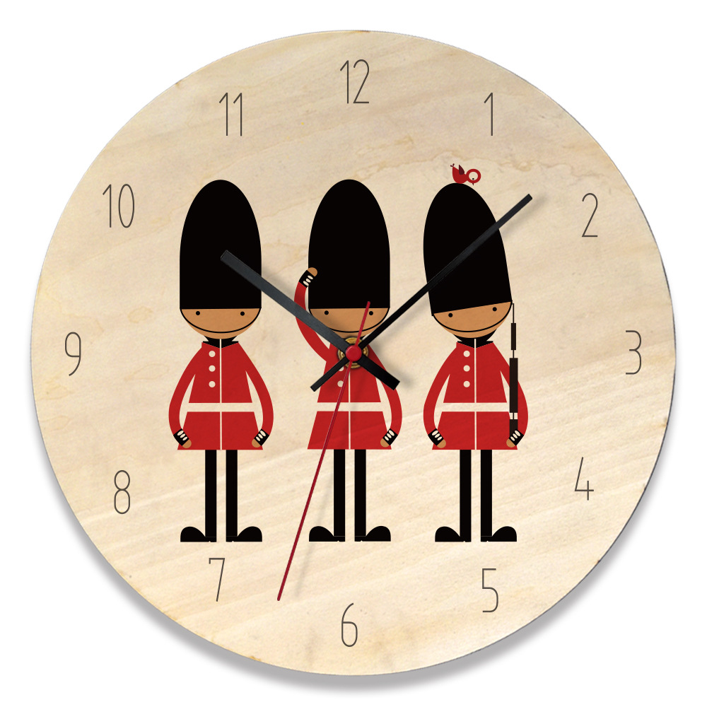 Wooden Retro Wall Clock, picture 3 of 5