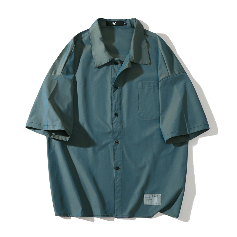 Color-changing reflective short-sleeved shirt