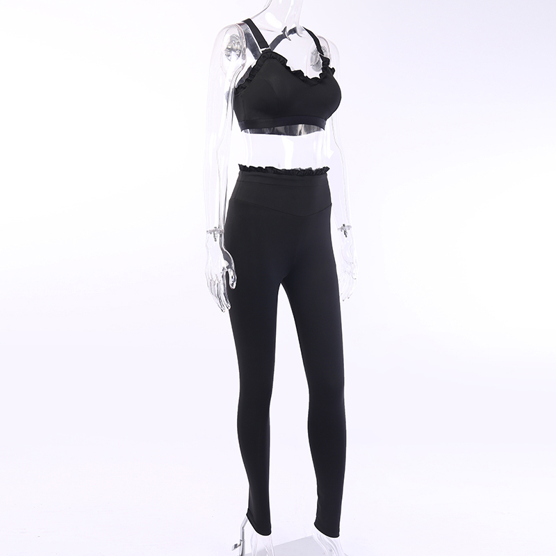 Fashionable high waist sexy tight yoga suit