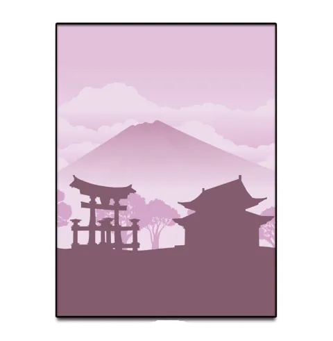 Japanese style building painting