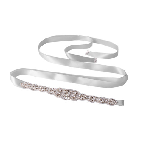 Bridal wedding belt with rhinestone decoration White - Shop at LoveMi