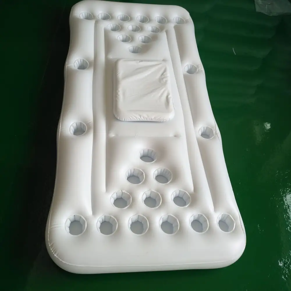 Inflatable Beer Pong Buoy. Pool Mattress. Drinking Game