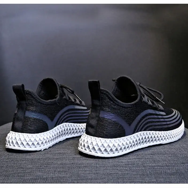 Cross lace-up muffin bottom casual shoes