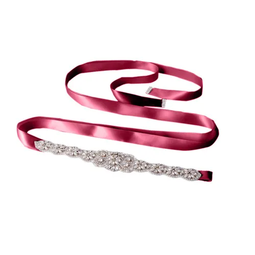 Bridal wedding belt with rhinestone decoration Red - Shop at LoveMi