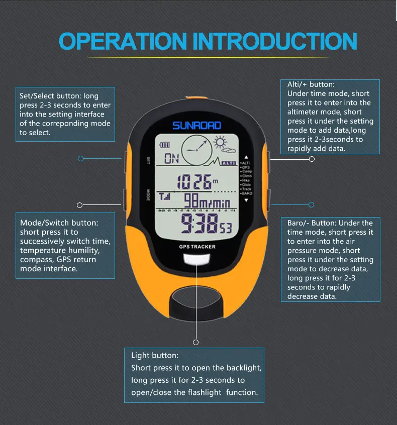 Outdoor navigation altimeter