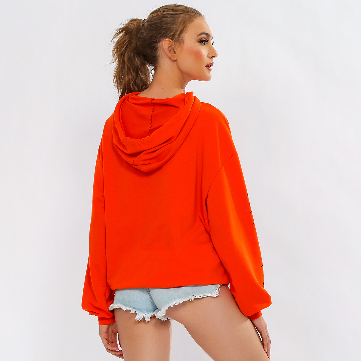 Fluorescent print hoodie