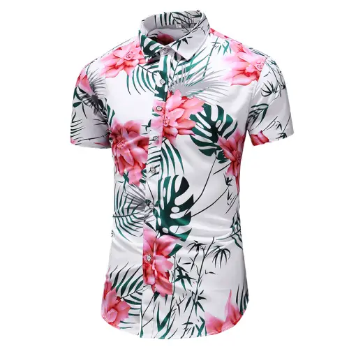 Men's oversized printed shirt