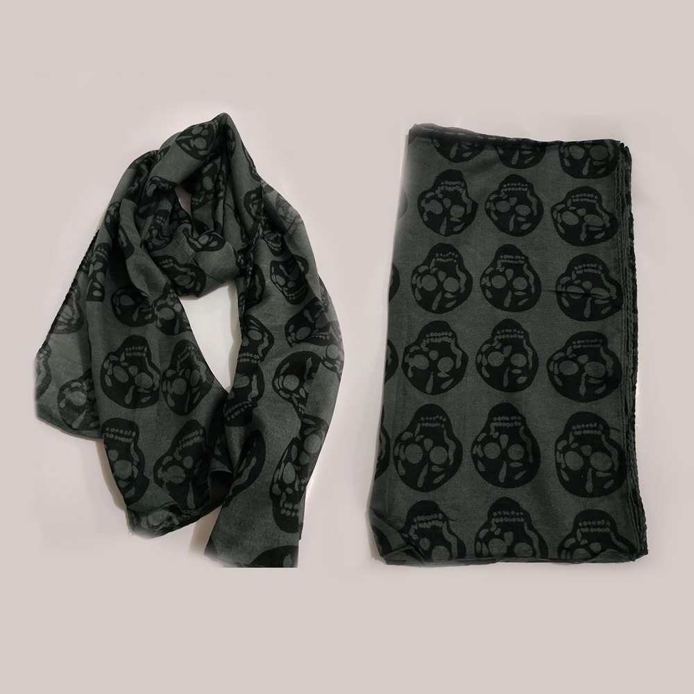 Skull skull cotton hemp scarf