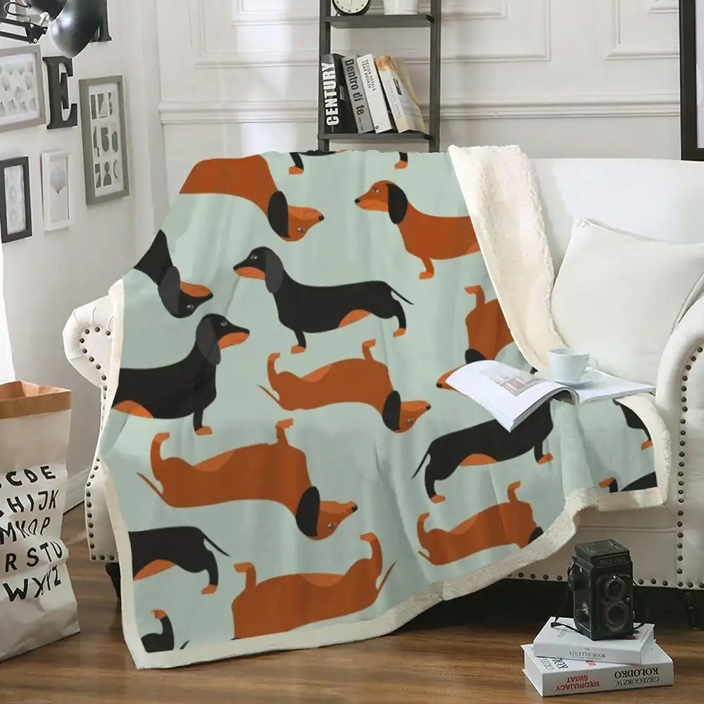 Flannel animal sofa blanket