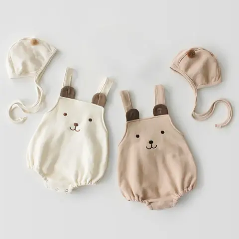 Baby Sleeveless Strapless Cotton Robe Hat