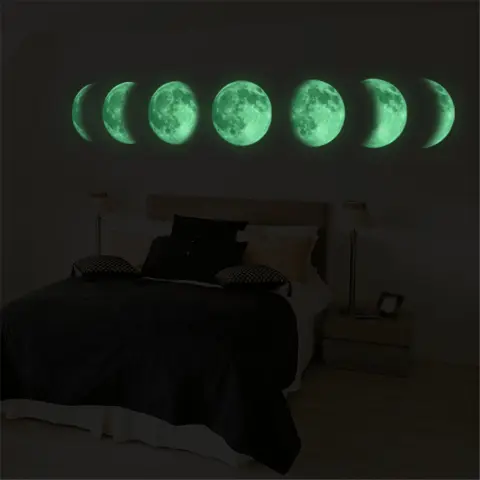 Luminous Moon Map Change Map Wall Stickers