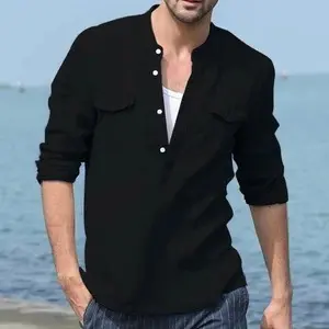 Long Sleeve Shirt Men Cotton