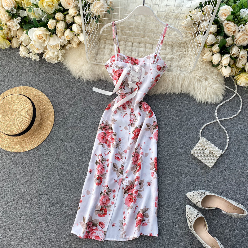 Printed suspender skirt design straps