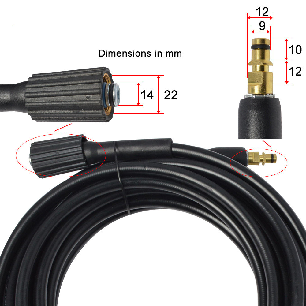 High pressure car wash tube