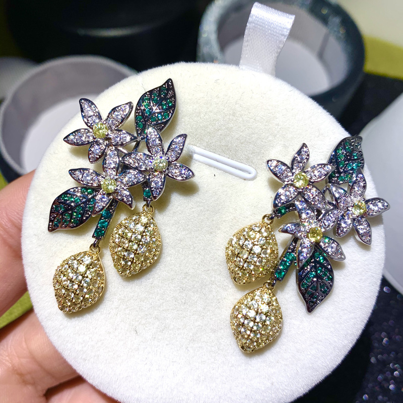 Colorful flower harvest earrings