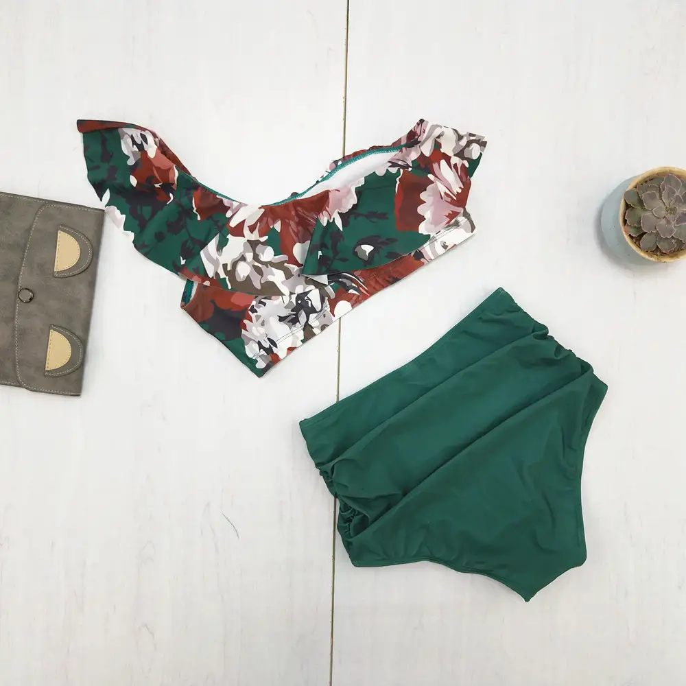 Ruffled Floral Swimsuit