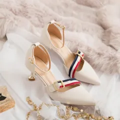 Fashionable casual street shot bag pointe shoes - Beige - View 1